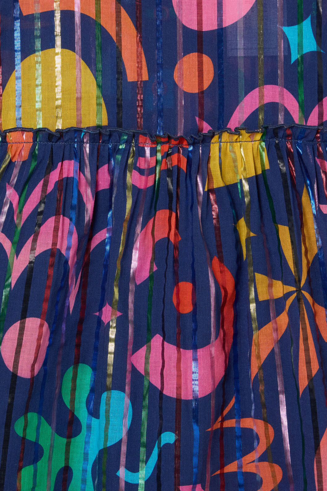 Gorman NZ - Playful Shapes Frill KidsDress - blue