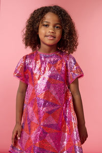 Gorman NZ - Circus Kids Sequins Dress - pink