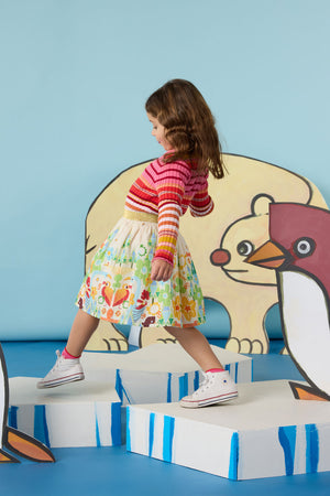 Gorman NZ - Funky Birds Border Kids Skirt - cream