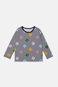 Gorman NZ - Spotty FloralStripeKidsT-Shirt - multi