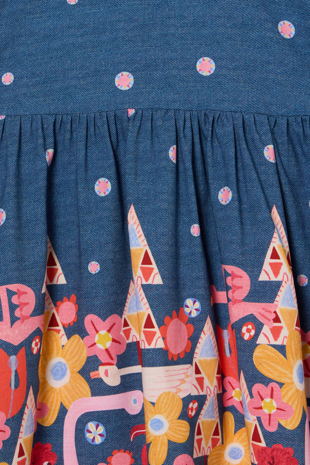 Gorman NZ - Funky Birds Border Kids Dress - navy