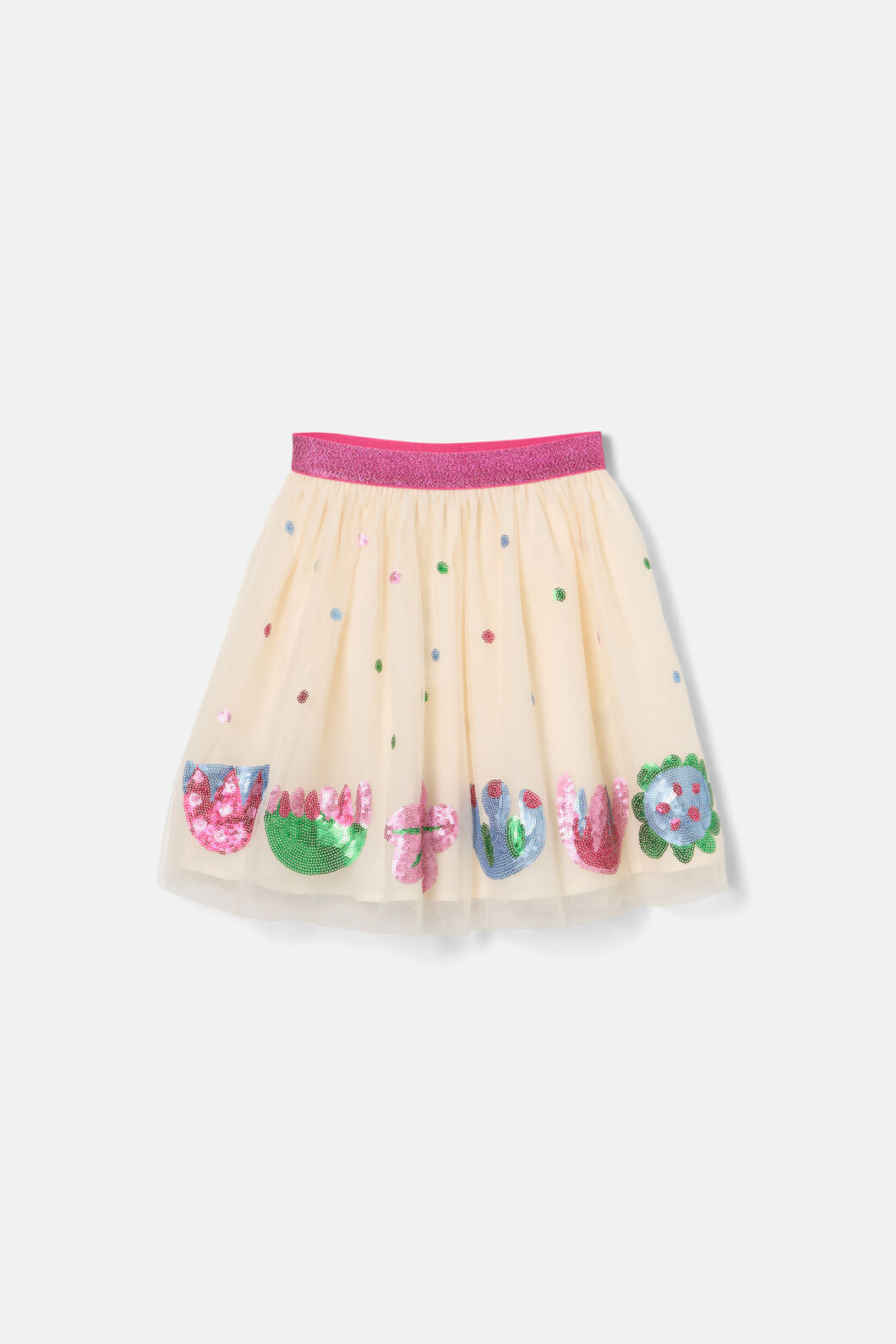 Gorman NZ - Flower Sequins Kids Skirt - cream