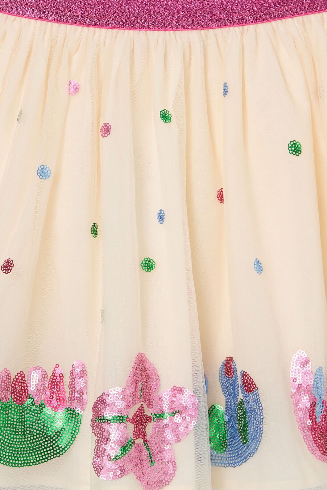 Gorman NZ - Flower Sequins Kids Skirt - cream
