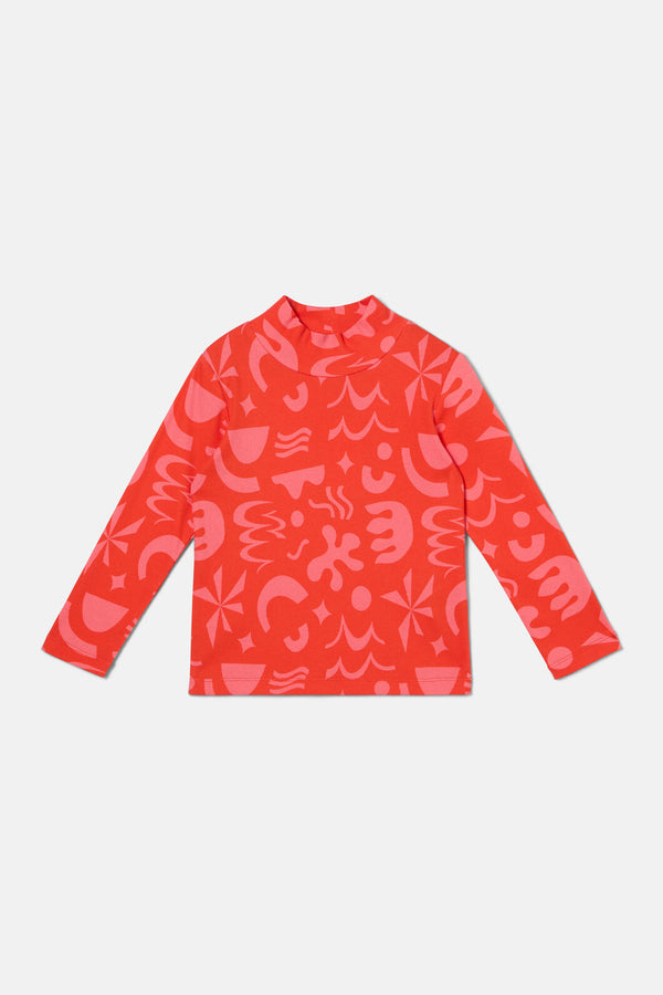 Gorman NZ - Playful Shapes Kids Skivvy Top - red