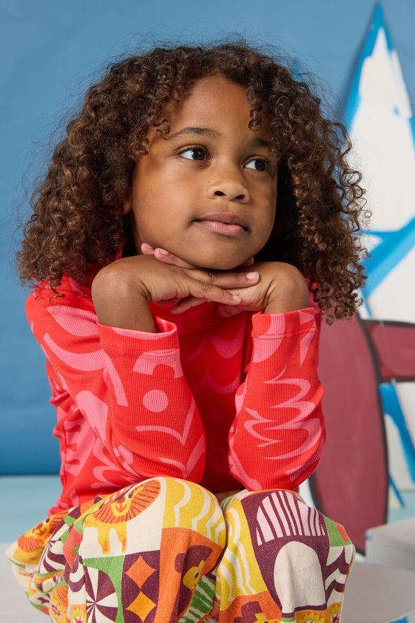 Gorman NZ - Playful Shapes Kids Skivvy Top - red