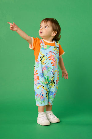 Gorman NZ - Dino Land Baby Overalls - blue