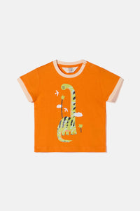 Gorman NZ - Dreamer Dino Baby T-Shirt - orange