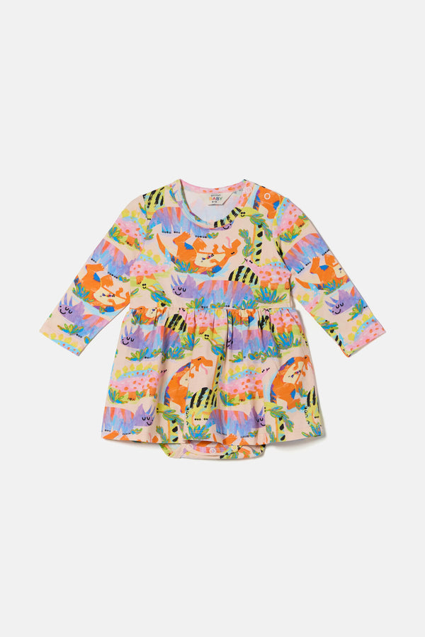 Gorman NZ - Pretty Dino Baby Dress - cream