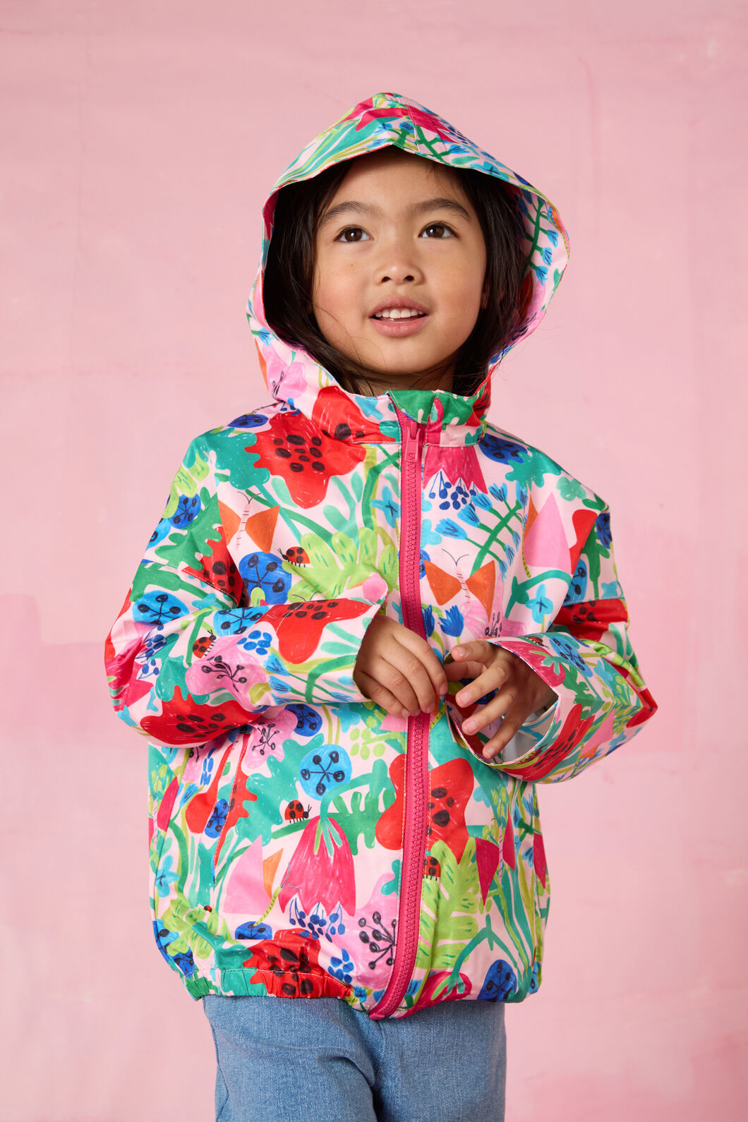 Gorman NZ - Flower Fields Kids Raincoat - pink