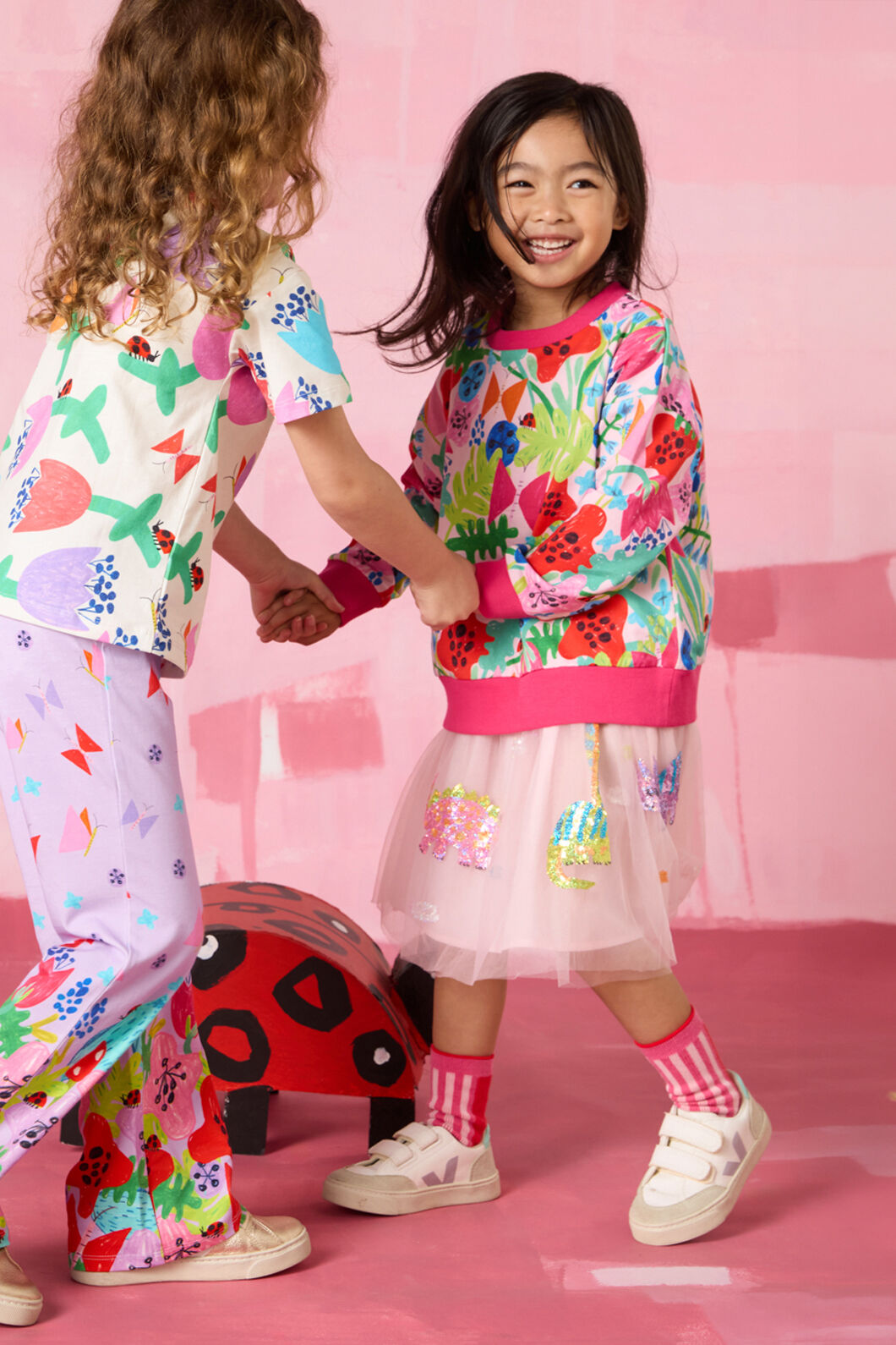 Gorman NZ - Flower Fields Kids Sweater - pink