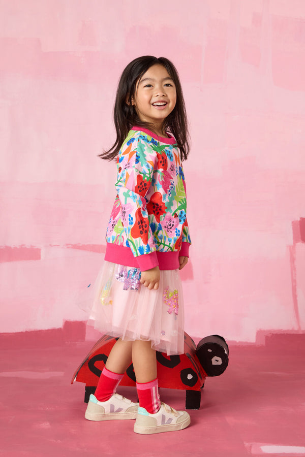 Gorman NZ - Flower Fields Kids Sweater - pink