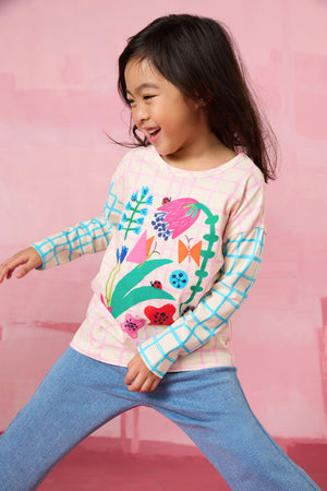 Gorman NZ - Check Flowers Kids T-Shirt - multi