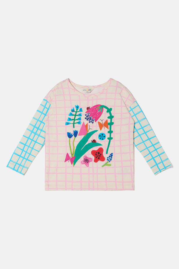 Gorman NZ - Check Flowers Kids T-Shirt - multi