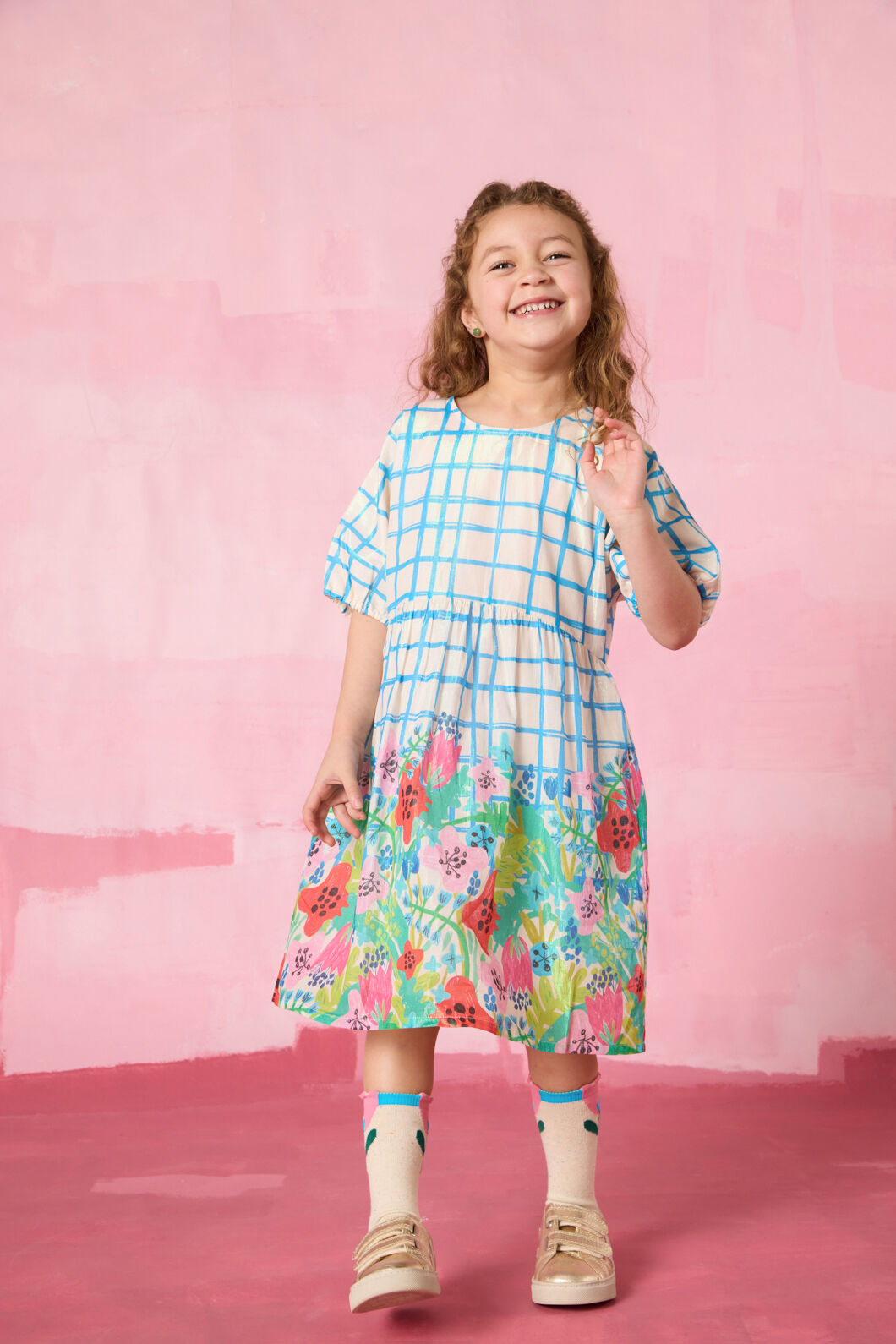 Gorman NZ - Check Field Kids Dress - multi