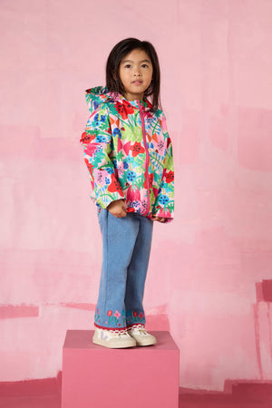 Gorman NZ - Embroidery Flowers Kids Pants - denim