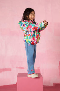 Gorman NZ - Embroidery Flowers Kids Pants - denim