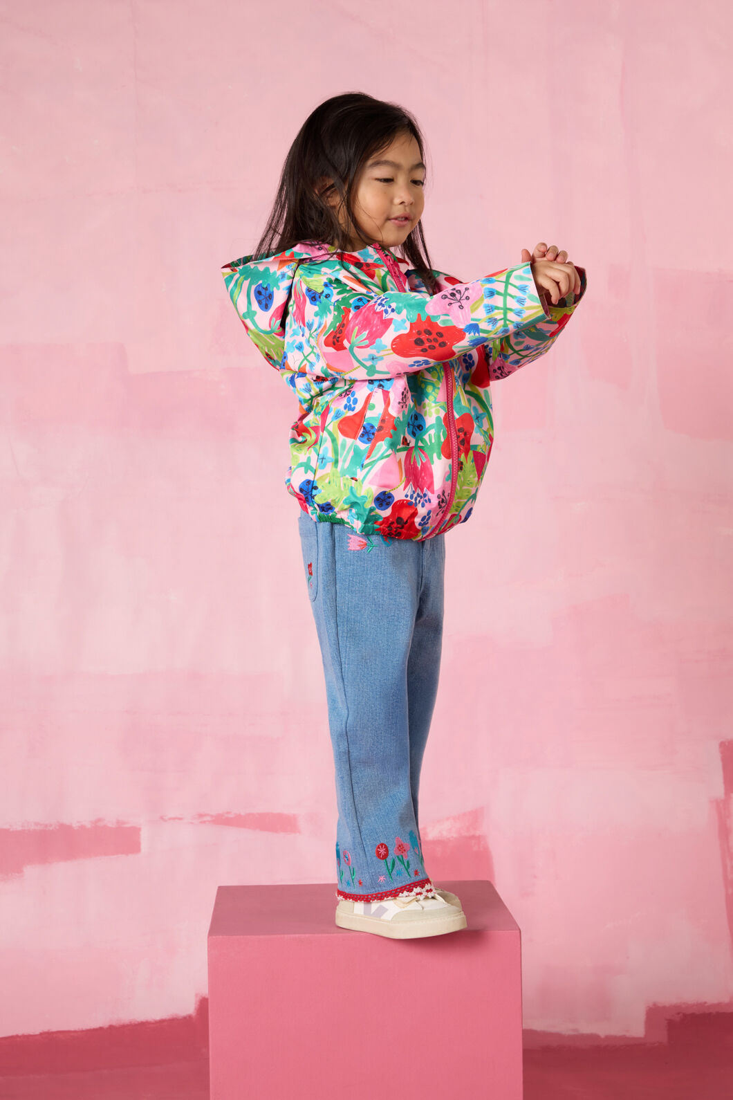 Gorman NZ - Embroidery Flowers Kids Pants - denim