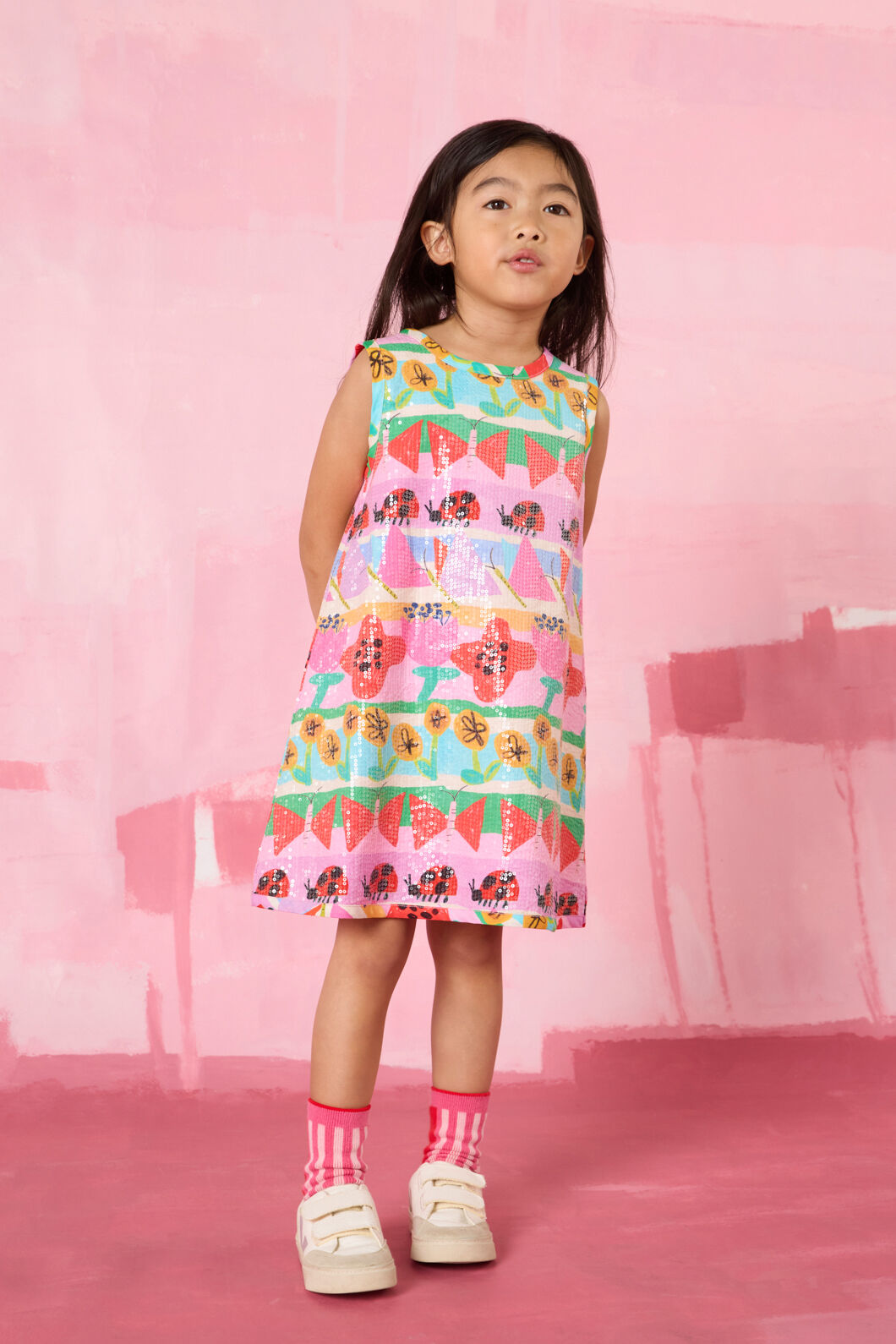 Gorman NZ - Pretty Rows Kids Sequins Dress - multi