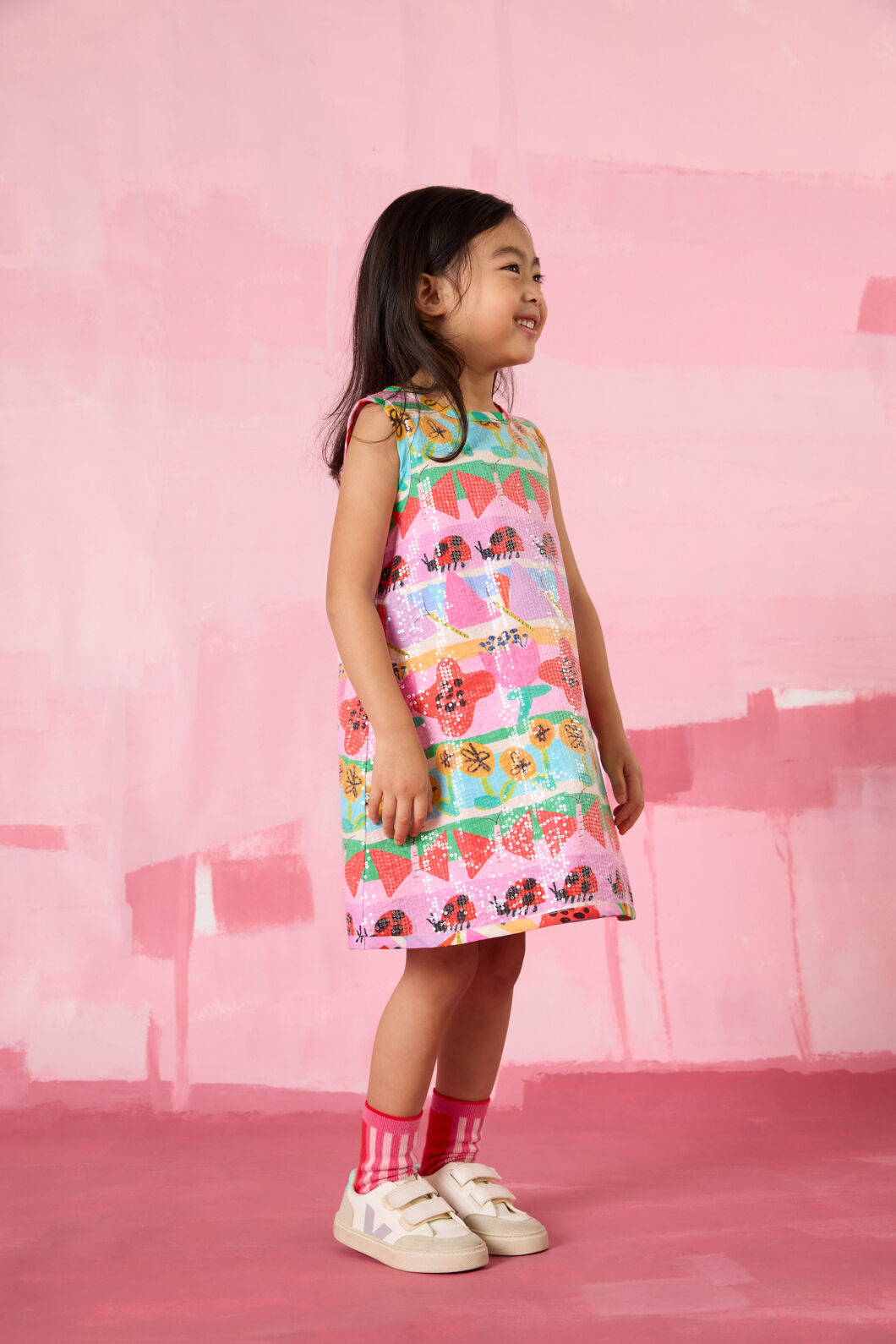 Gorman NZ - Pretty Rows Kids Sequins Dress - multi