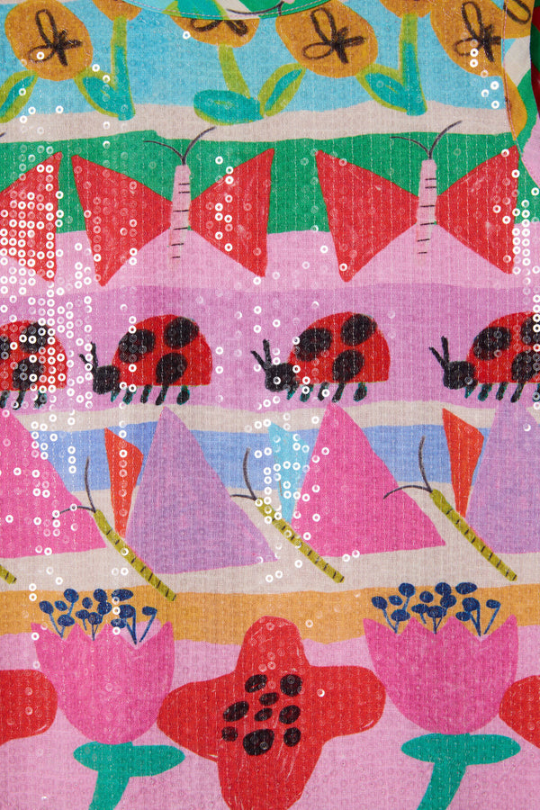 Gorman NZ - Pretty Rows Kids Sequins Dress - multi
