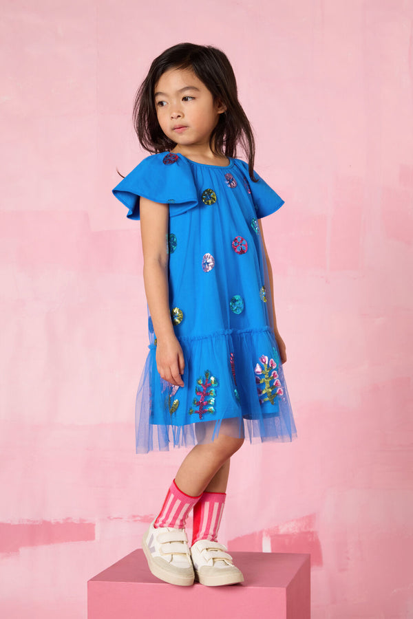 Gorman NZ - Field Kids Sequins Dress - blue