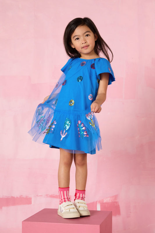 Gorman NZ - Field Kids Sequins Dress - blue