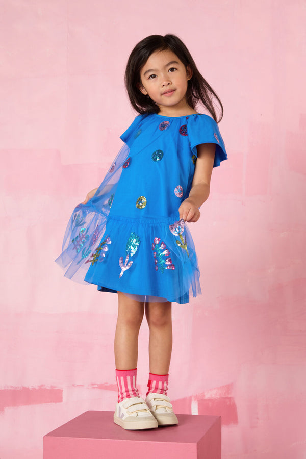 Gorman NZ - Field Kids Sequins Dress - blue