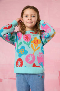 Gorman NZ - Flowers Kids Knit Jumper - multi