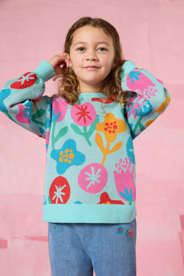 Gorman NZ - Flowers Kids Knit Jumper - multi