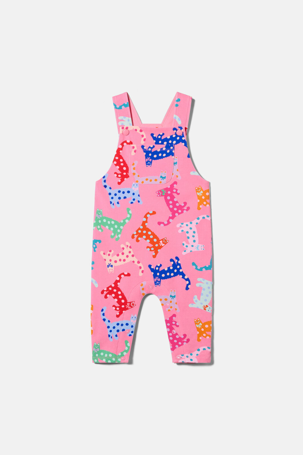 Gorman NZ - Spotty Cats Baby Overalls - pink