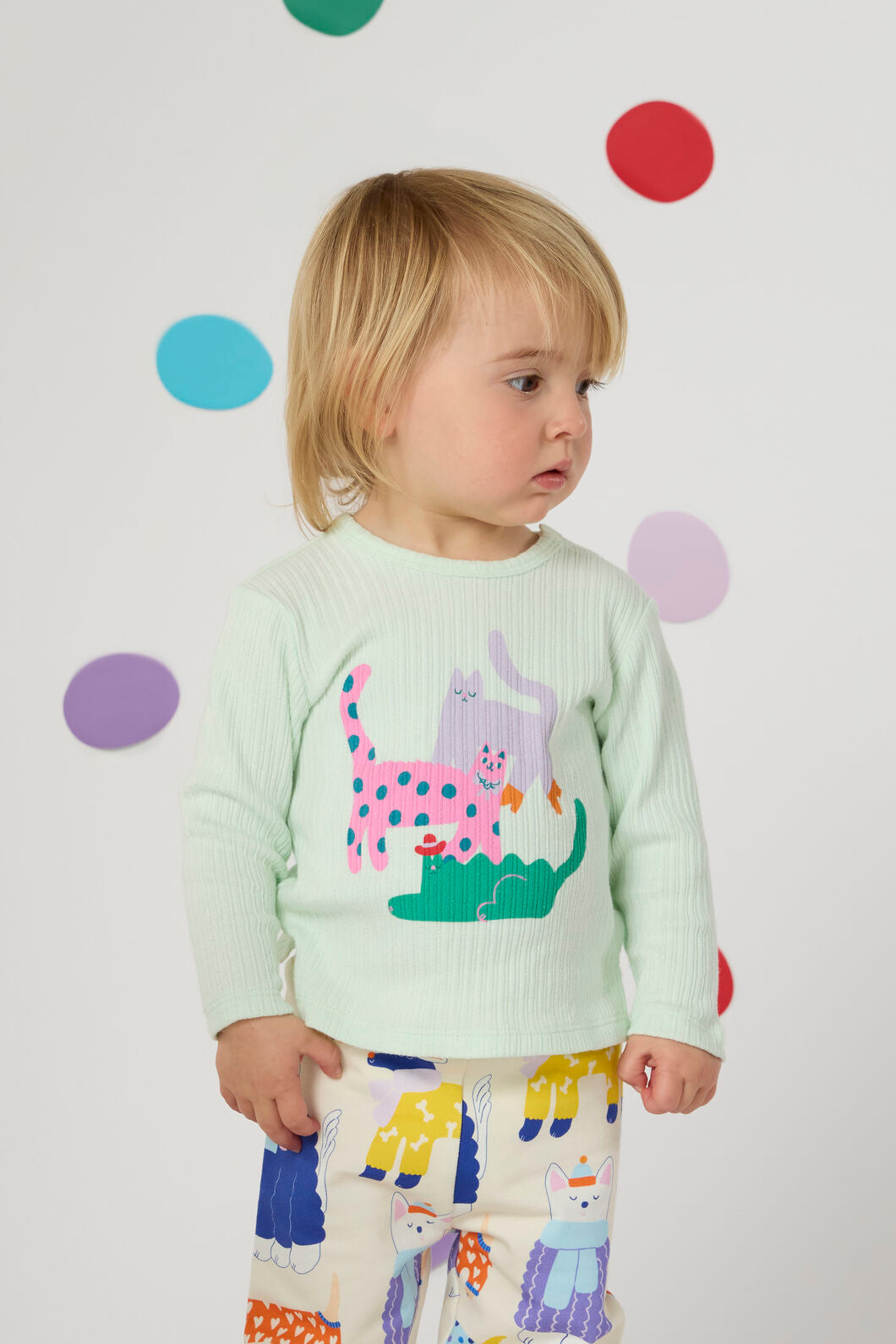 Gorman NZ - Three Cats Baby T-Shirt - mint