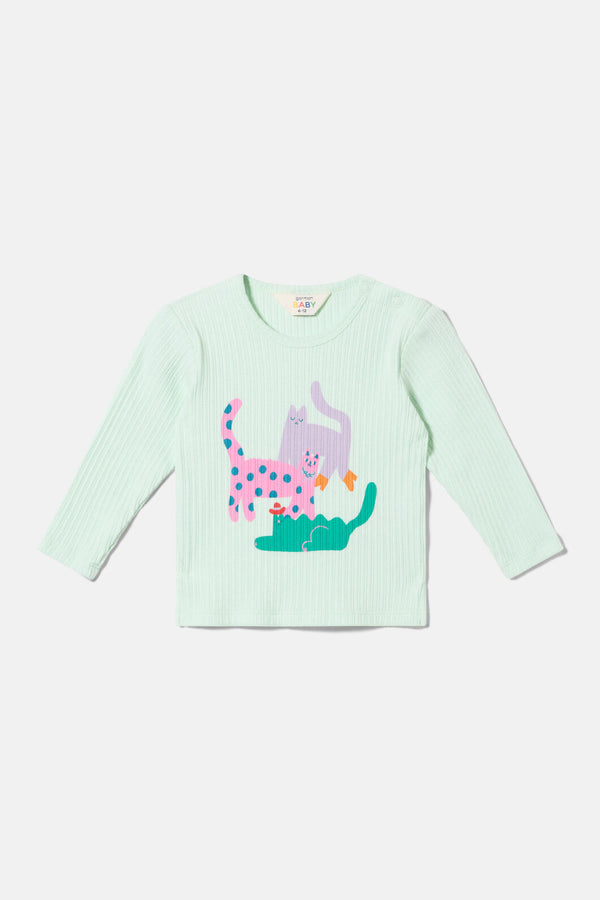 Gorman NZ - Three Cats Baby T-Shirt - mint