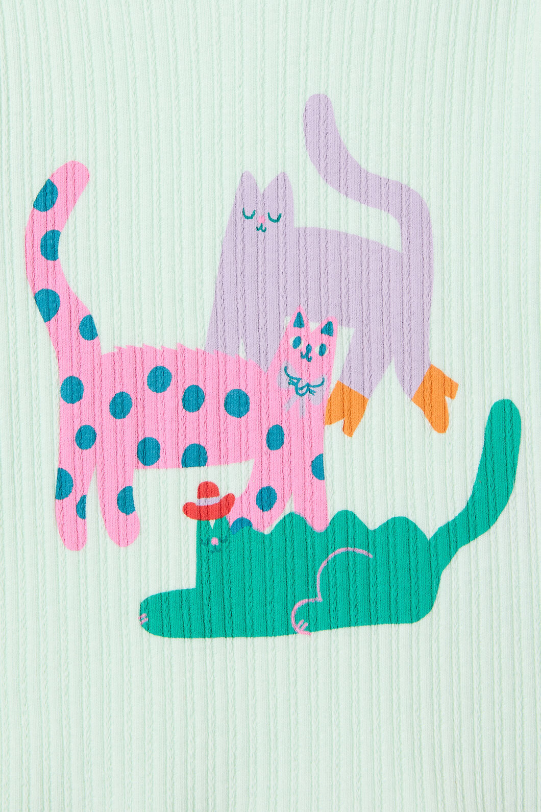 Gorman NZ - Three Cats Baby T-Shirt - mint