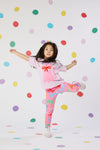 Gorman NZ - Spotty Cats Kids Legging - pink