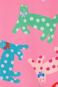Gorman NZ - Spotty Cats Kids Legging - pink