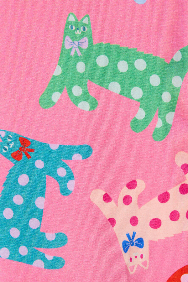 Gorman NZ - Spotty Cats Kids Legging - pink