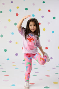 Gorman NZ - Spotty Cats Kids Legging - pink