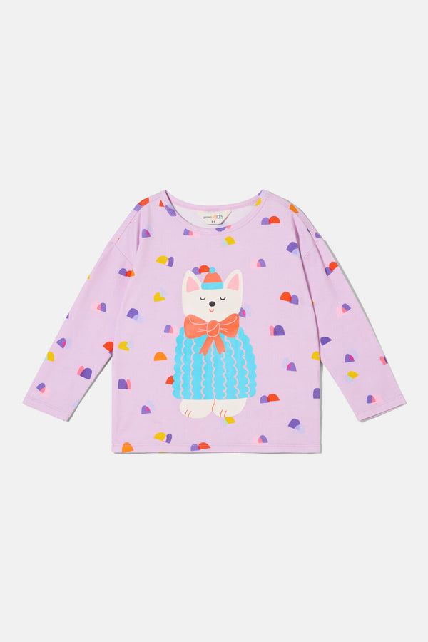 Gorman NZ - Cozy Dog Kids T-Shirt - lilac