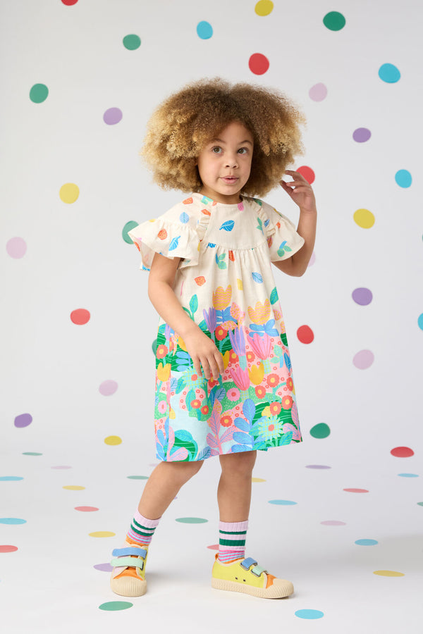Gorman NZ - Floral Pop Kid Border Dress - multi