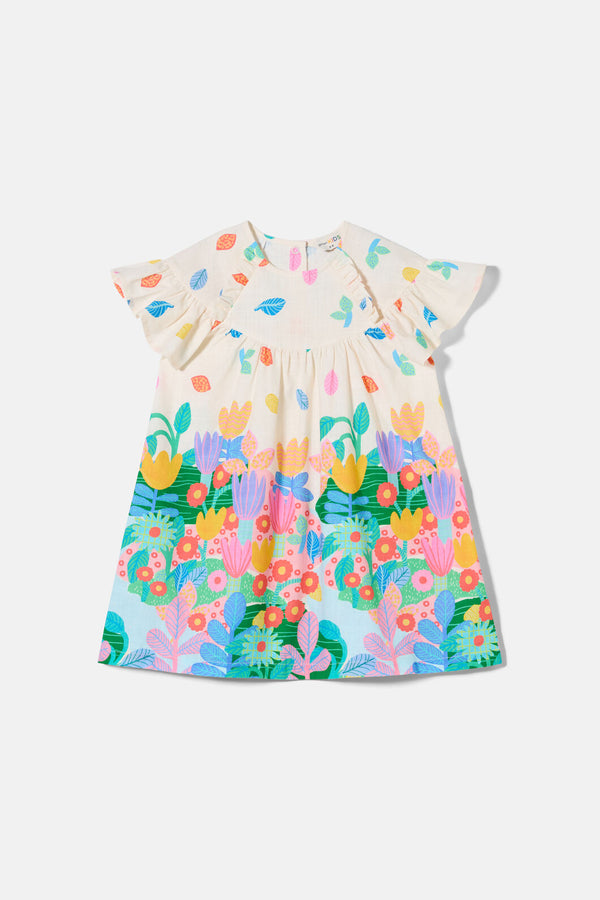 Gorman NZ - Floral Pop Kid Border Dress - multi