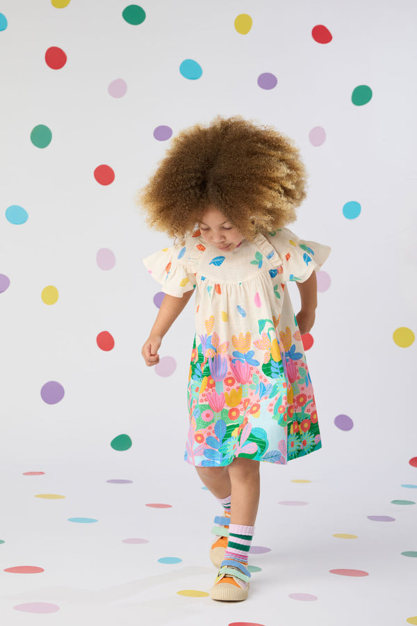 Gorman NZ - Floral Pop Kid Border Dress - multi