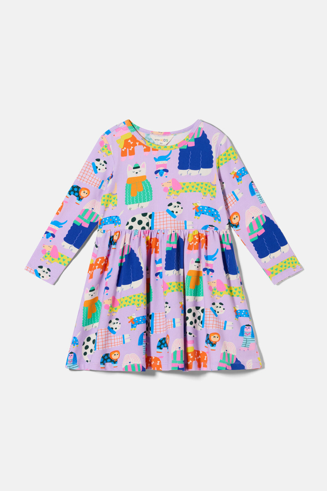 Gorman NZ - Sweater Dogs Kids Dress - lilac
