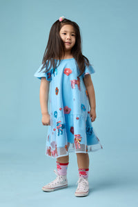 Gorman NZ - Dogs Kids Party Dress - light-blue
