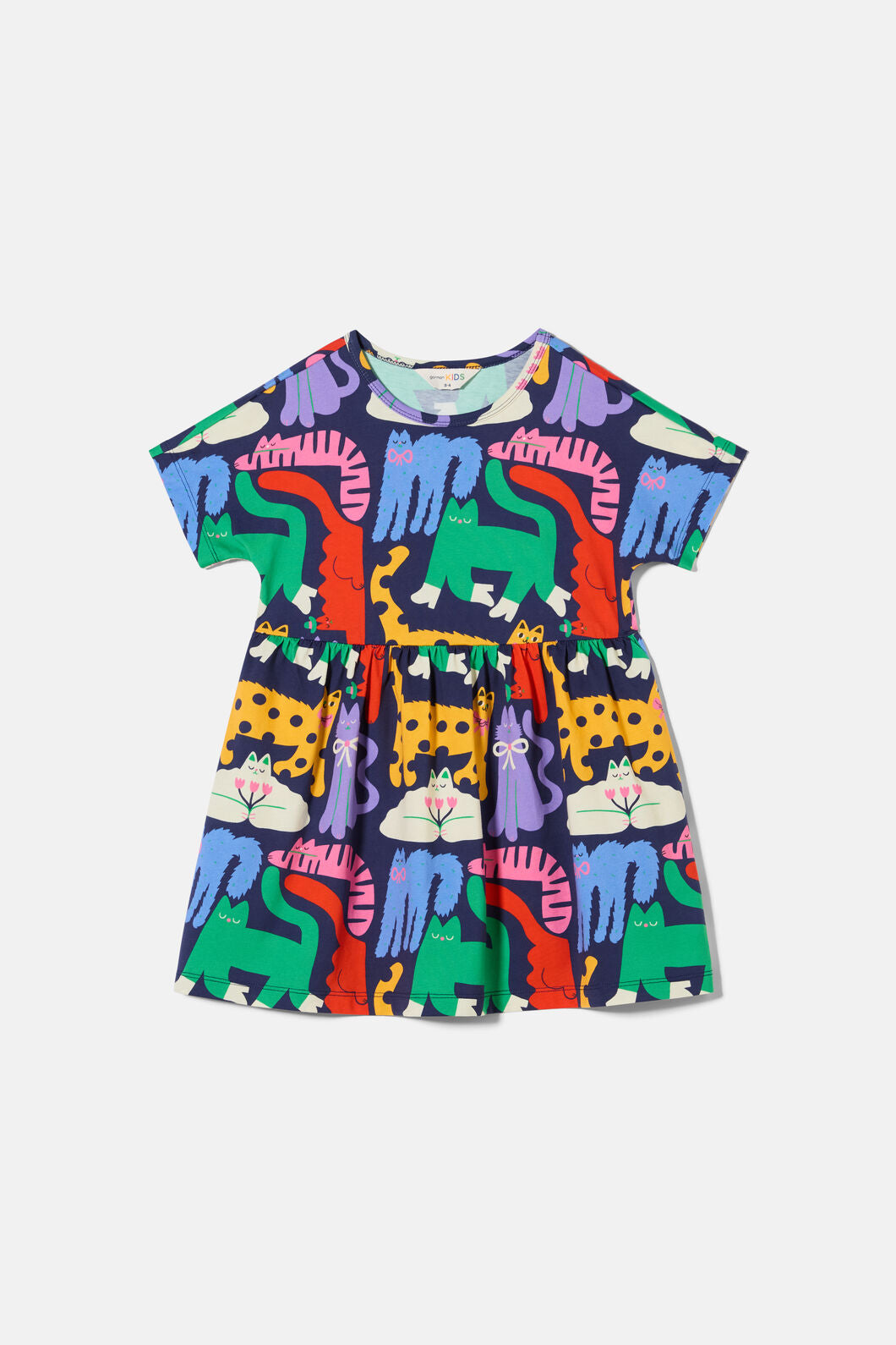 Gorman NZ - Cute Cats Kids Dress - navy