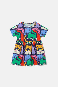 Gorman NZ - Cute Cats Kids Dress - navy