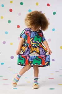 Gorman NZ - Cute Cats Kids Dress - navy