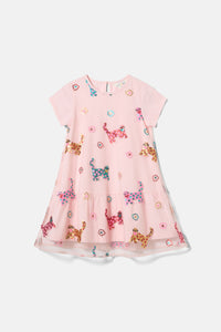 Gorman NZ - Cute Cats Kids Sequins Dress - pink