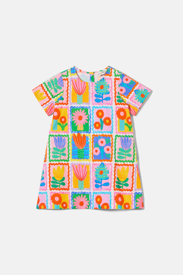 Gorman NZ - Tulips Grid Kids Dress - multi