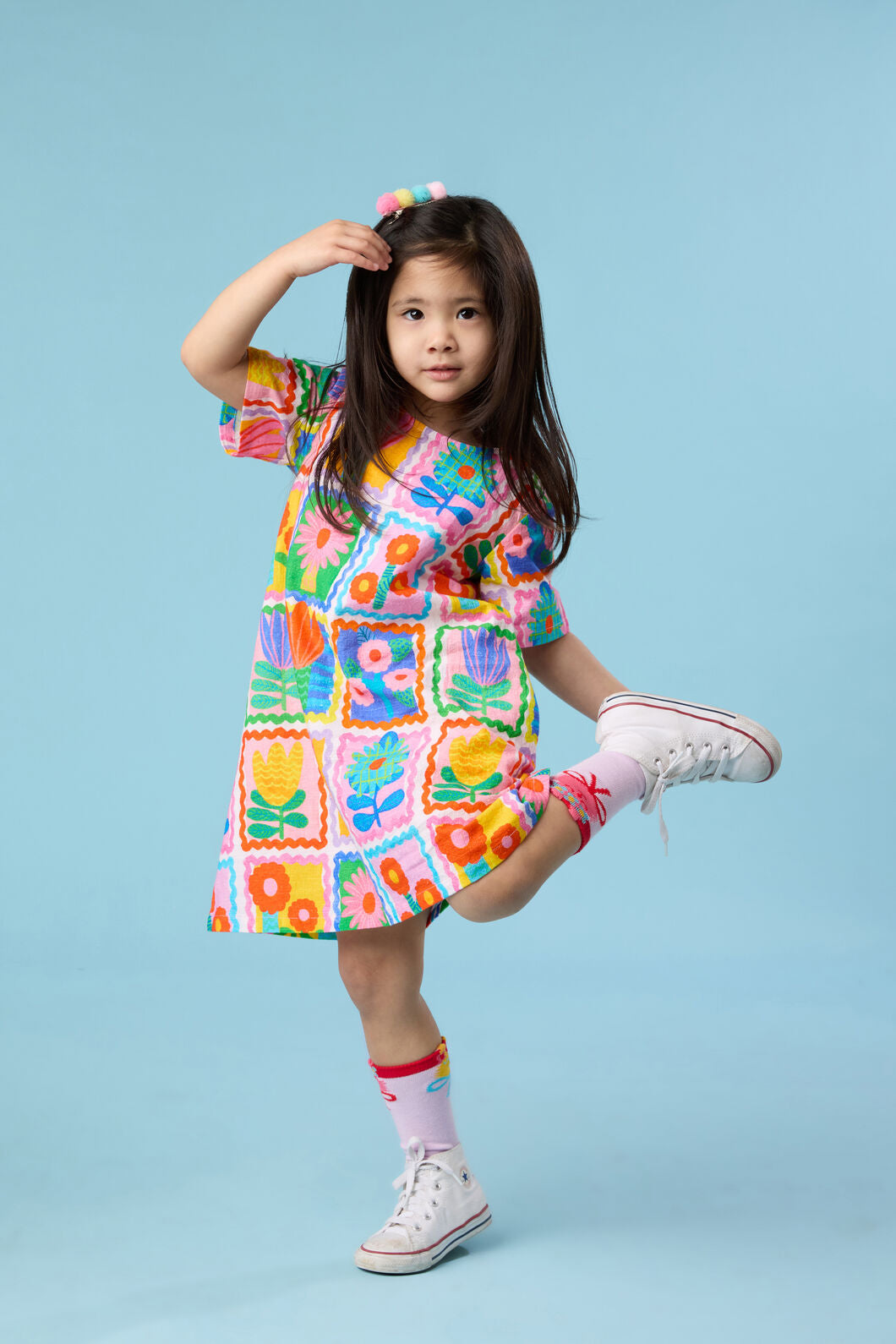 Gorman NZ - Tulips Grid Kids Dress - multi
