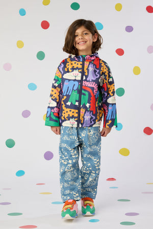 Gorman NZ - Cute Cats Kids Raincoat - navy